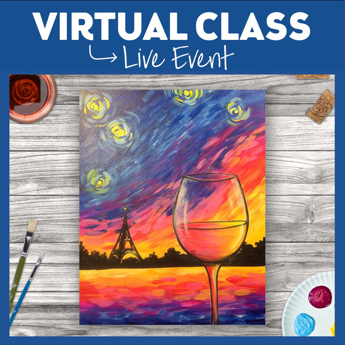 LIVE INTERACTIVE VIRTUAL CLASS - SUPPLIES INCLUDED
